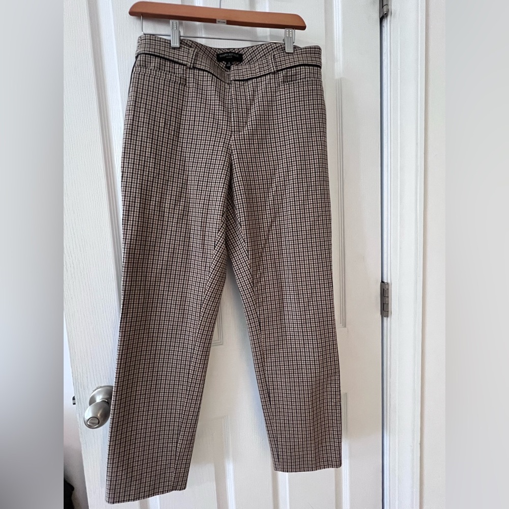 Banana Republic Sloan Pants with hidden zipper and side trim details. 6